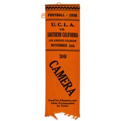 1938 UCLA UCLA Football Game Ribbon