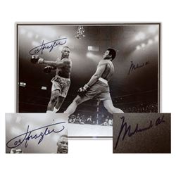 Muhammad Ali Joe Frazier Signed 20'' x 16'' Photo Steiner
