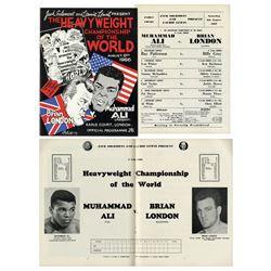 Muhammad Ali vs. Brian London 1966 Fight Program