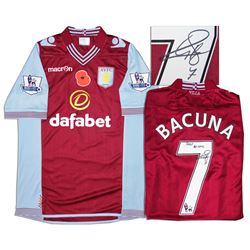 Aston Villa Jersey Worn & Signed By Leandro Bacuna COA