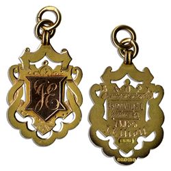 19th Century Football Gold Medal From Aston Villa's Win