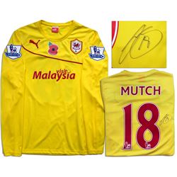 Jordon Mutch Match Worn Cardiff City Shirt COA