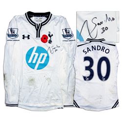 Sandro Match Worn Tottenham Hotspur Football Shirt COA
