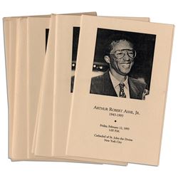 Lot of Programs From Arthur Ashe's Funeral