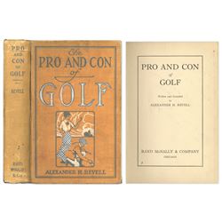 ''Pro and Con of Golf'' by Alexander Revell 1st Edition