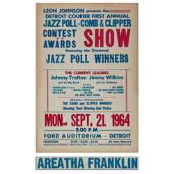 Aretha Franklin 1964 Original Detroit Concert Poster