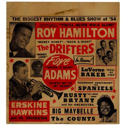 Roy Hamilton and The Drifters Concert Poster From 1954