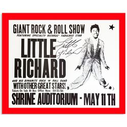 Little Richard signed repro concert poster ''Giant Rock & Roll Show''