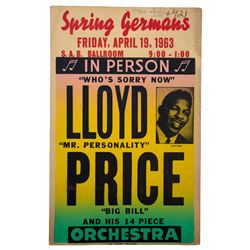 Lloyd Price 1963 Original Boxing-Style Concert Poster