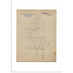 Enrico Caruso Hand-Drawn Sketch from Buenos Aires