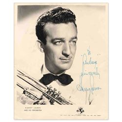 Harry James Signed Black & White 7'' x 9'' Photo Jazz