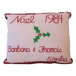 Frank Sinatra 1984 Christmas Pillow from their Home