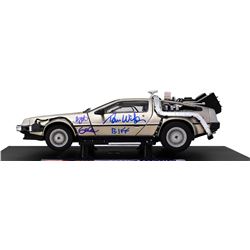 Back to the Future Cast Signed DeLorean Celeb Auth COA