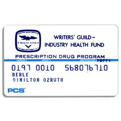 Milton Berle Writers Guild Prescription Coverage Card