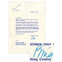 Bing Crosby Typed Letter Signed from 1965