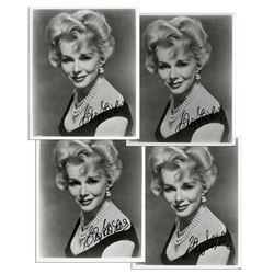 Lot of Four Eva Gabor Smudged Signed Photos