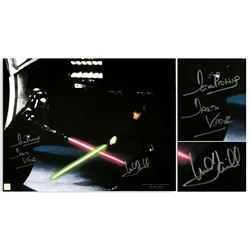 Mark Hamill and Dave Prowse Signed 20'' x 16'' Star Wars