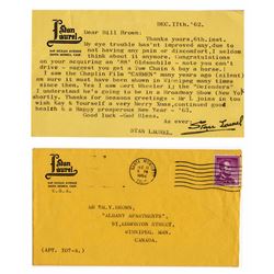 Stan Laurel Letter Signed re Charlie Chaplin Movie