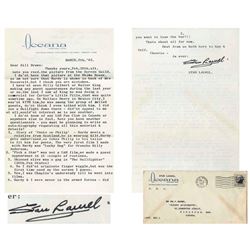 Stan Laurel Letter Signed re Career With Laurel & Hardy