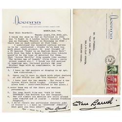 Stan Laurel Letter Signed re Oscar & Screen Actors Gld