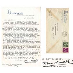 Stan Laurel Letter Signed re Pie Throwing in Laurel & H