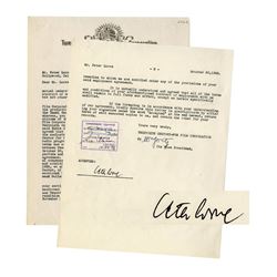 Peter Lorre 1938 Contract Signed With 20th Century-Fox