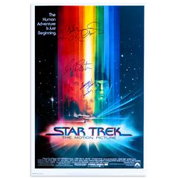 Star Trek Cast Signed Film Poster Celeb Authentics COAs