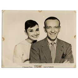 Vintage Photo of Fred Astaire & Audrey Hepburn 1957