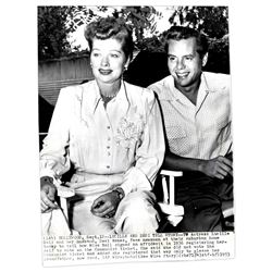 1953 Wire Photo of Lucy & Desi -- 6.75'' x 8.75'' Glossy