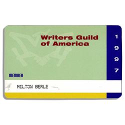 Milton Berle's WGA Membership Card ex: Bonham's