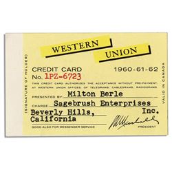 From Milton Berle Estate, Western Union Membership Card