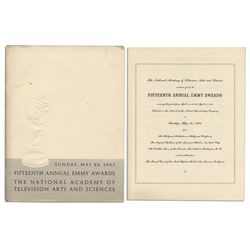 Program From The 1963 Emmy Awards Ceremony