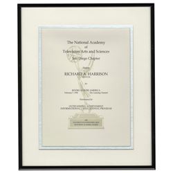 Emmy Nomination Certificate for The Learning Channel