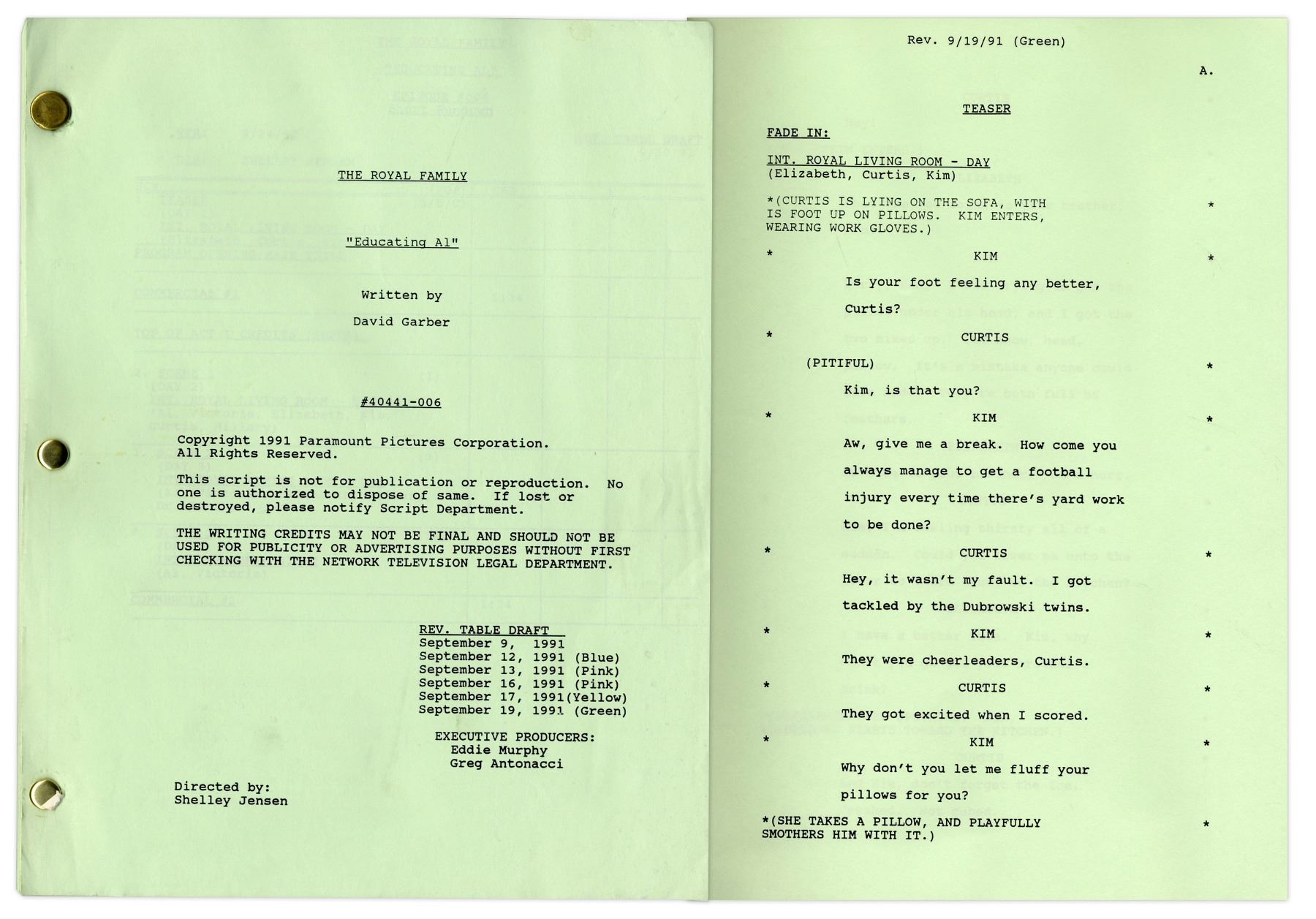 The Royle Family Script Royal Family Ep 7 Revised Table Script Redd Foxx Estate
