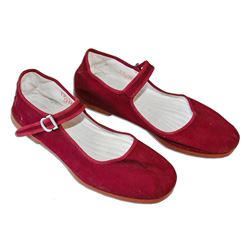 Greta Garbo Owned Red Flat ''Mary Janes'' Size 38 Shoes