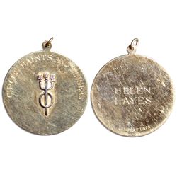 Helen Hayes Estate Circus Saints and Sinners Gold Medal