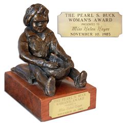 From Helen Hayes Estate, Pearl S. Buck Humanitarian Award