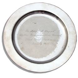 Mary Martin's Silver Plate Award From Dallas