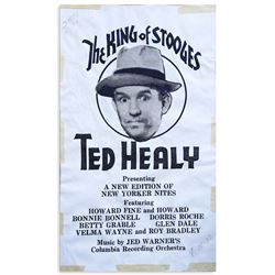 Rare handbill featuring Ted Healy as ''The King of Stooges''