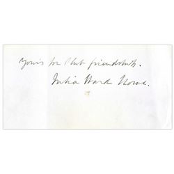 Julia Ward Howe Autograph Signed Signature