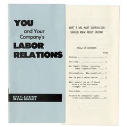 Walmart Pamphlet From the 1970s Anti Union Propaganda