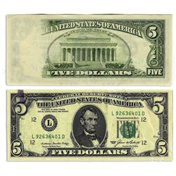 1985 $5 Federal Reserve Insufficient Ink Error Bill