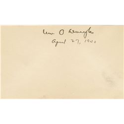 Supreme CourJustice William O. Douglas Signature Signed