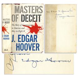 'Masters of Deceit…" signed by FBI Director J. Edgar Hoove