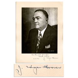 J. Edgar Hoover Signed 6.75'' x 8.5'' Matte Photo