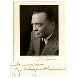 J. Edgar Hoover Signed Photo Signature FBI 1948