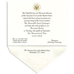 Justice Sonia Sotomayor Invitation to the Investiture