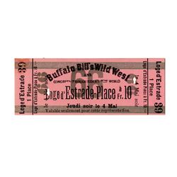 Original Ticket to ''Buffalo Bill'' Cody's Wild West Show