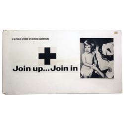 Original 1964 Red Cross Poster Artwork Join Up Join In