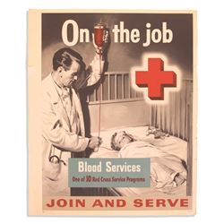 Vintage Red Cross ''On the Job'' Series Poster